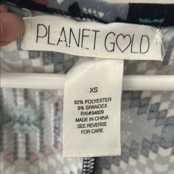 Planet Gold Blue and Pink Mini Dress - Picture 2 of 2